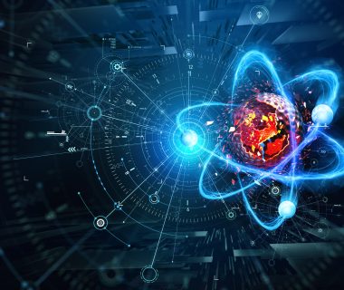 Atom,,Structure,And,Research.,Artificial,Intelligence,And,Scientific,Discoveries.,3d